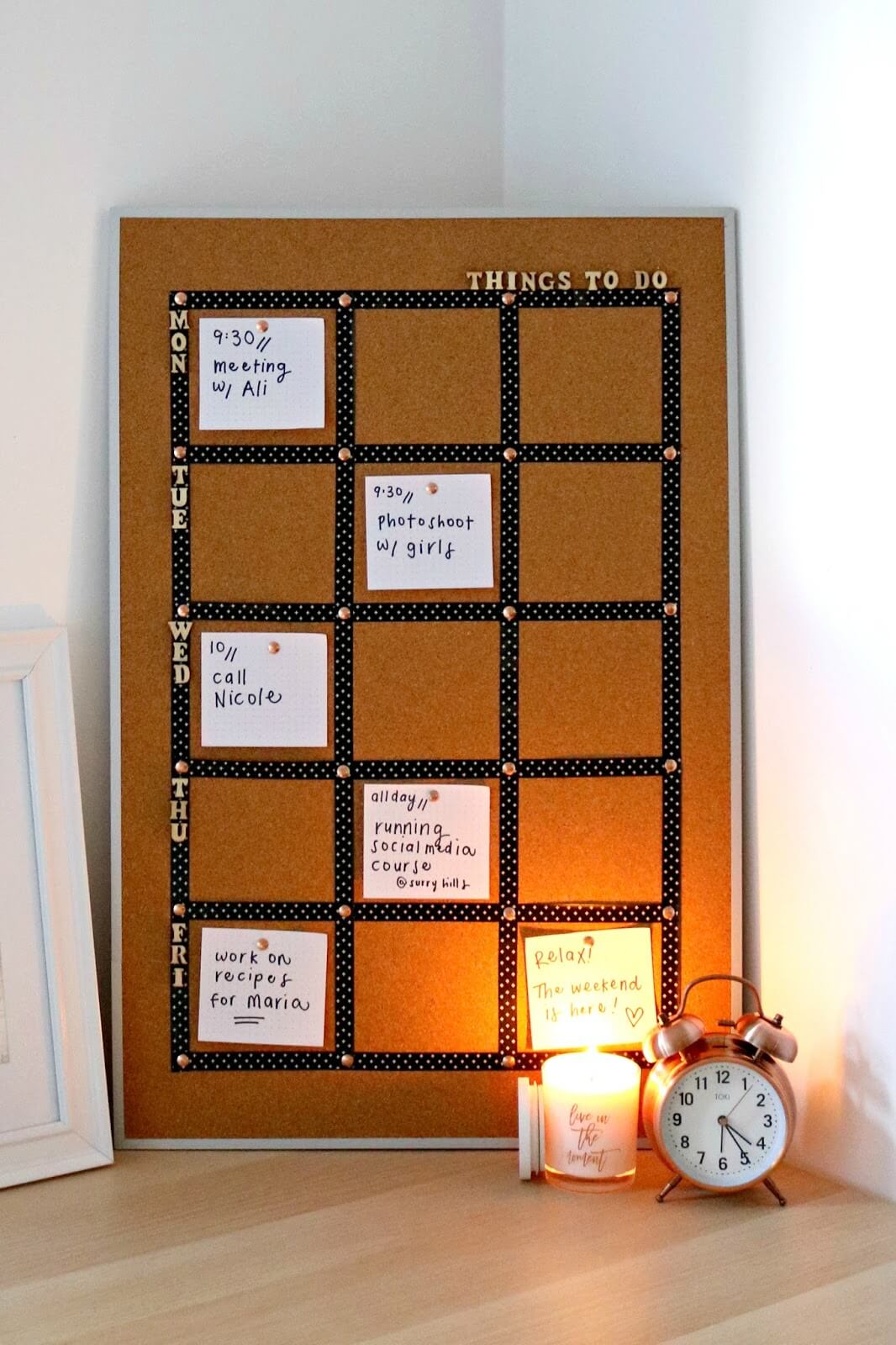 Cool DIY Cork Board Makeover