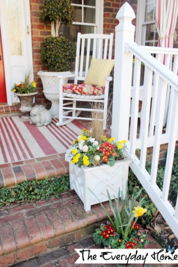 Square White Box Planter with Short Legs