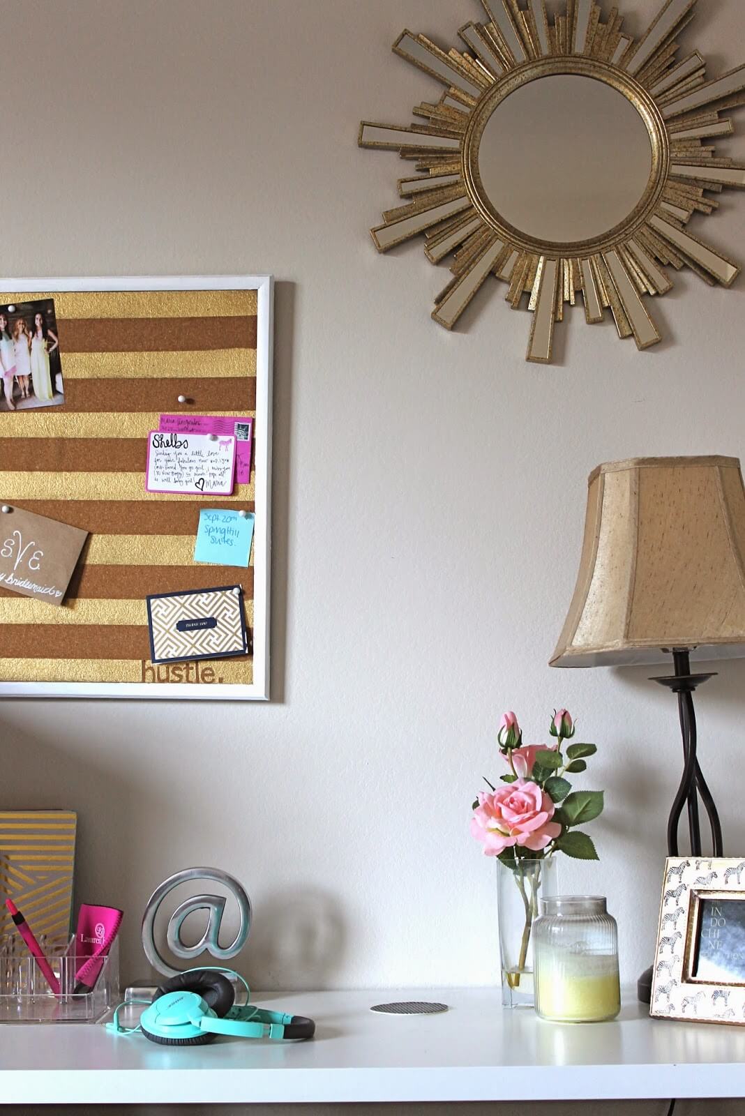 Simple Painted Cork Board Design