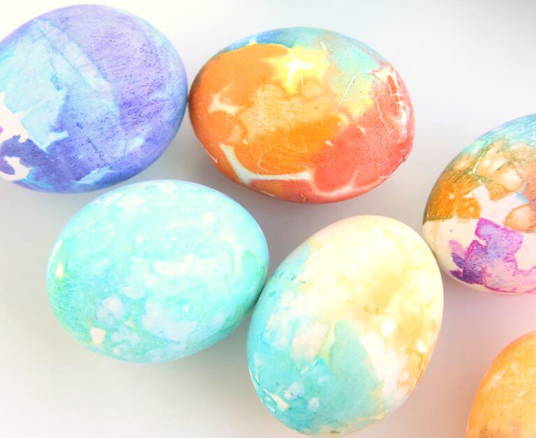 Terrific Tie-Dye Tissue Paper Easter Eggs