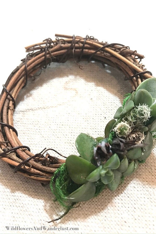 Boho Style Succulent Grapevine Wreath