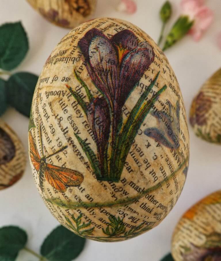 DIY Decorative Decoupage Easter Eggs