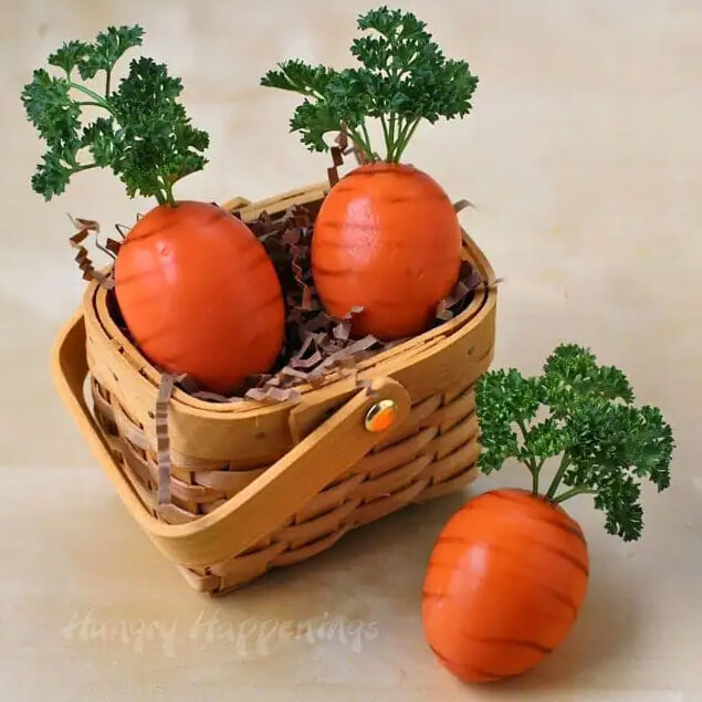 Hard-Boiled Eggs Disguised as Carrots