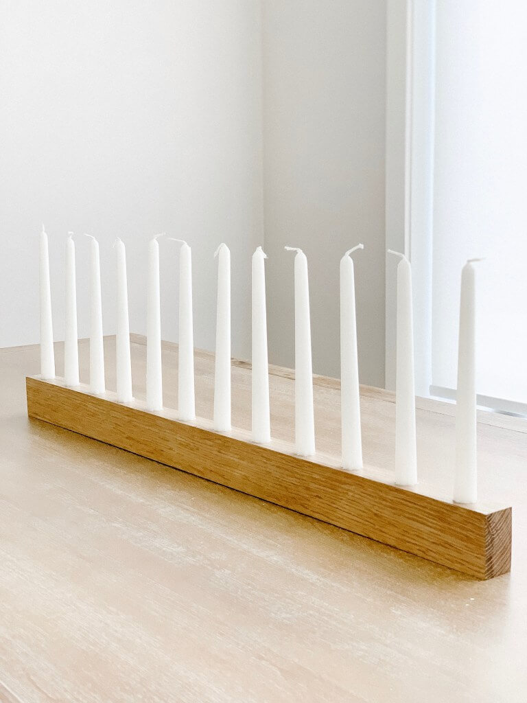 Slender Natural Wood DIY Candle Holder