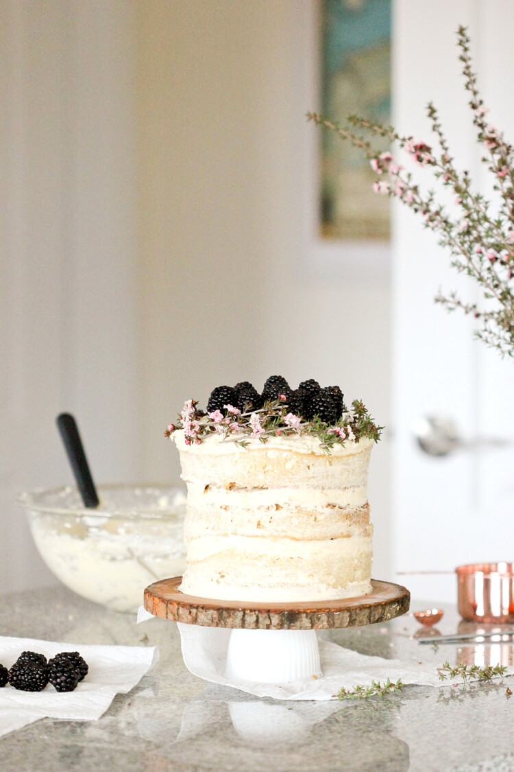 Rustic Modern Wood Round Cake Plate