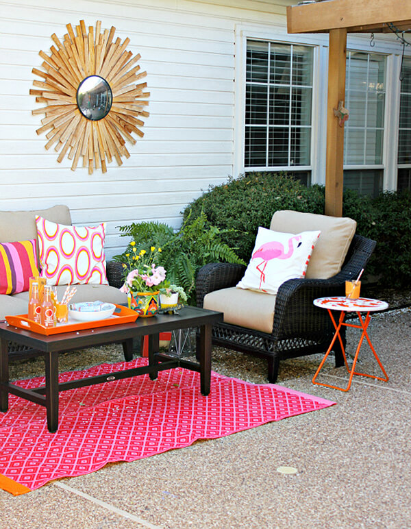 Bright and Bold Garden Patio Creation