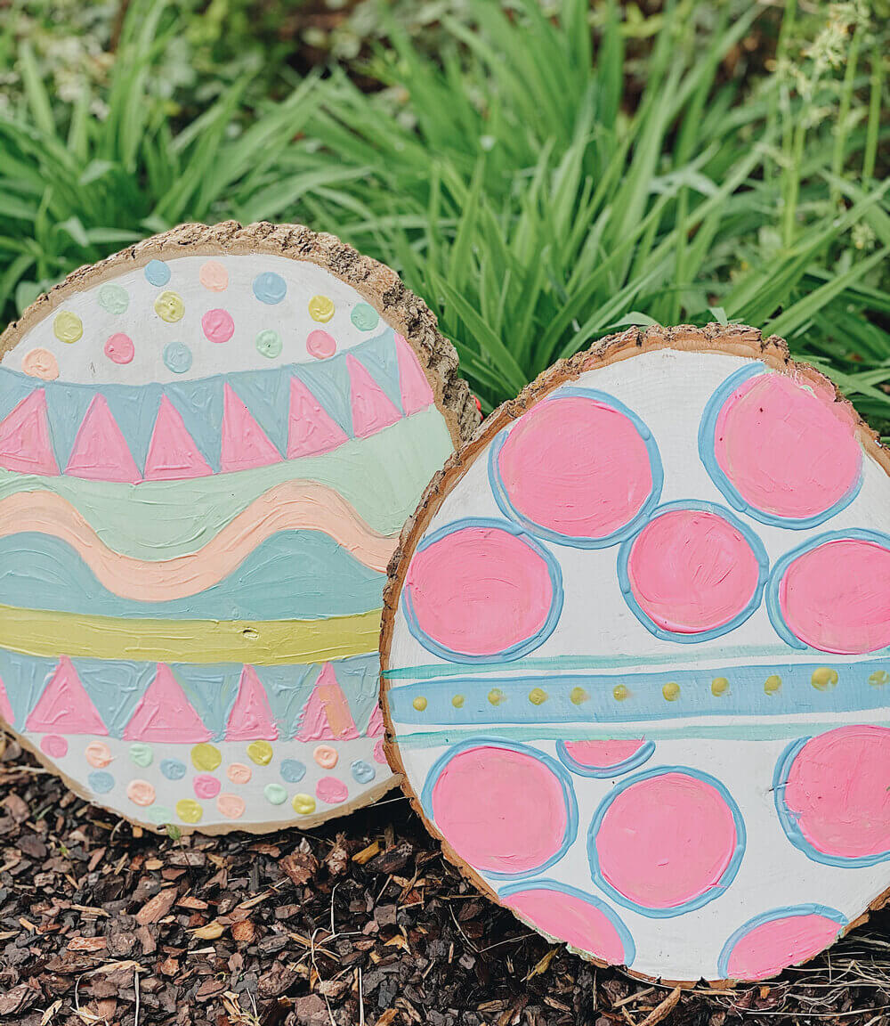 Spring Wood Slice Easter Craft