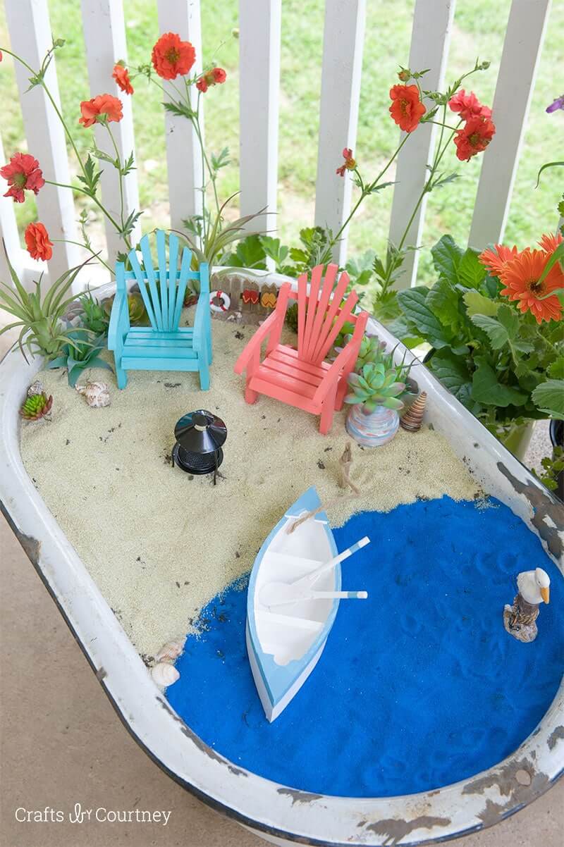 Beachfront Coastal Fairy Garden Oasis