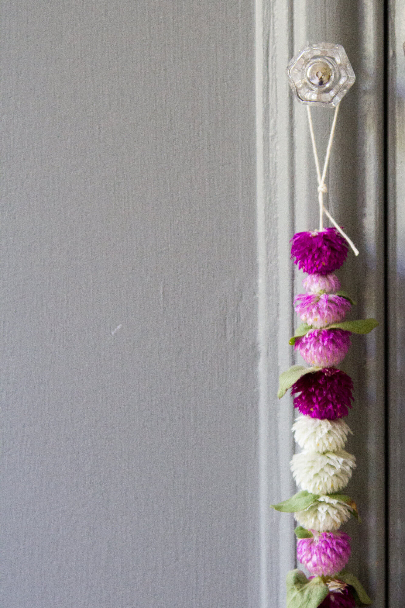 Dried Gomphrena Compostable Handmade Spring Garland Idea