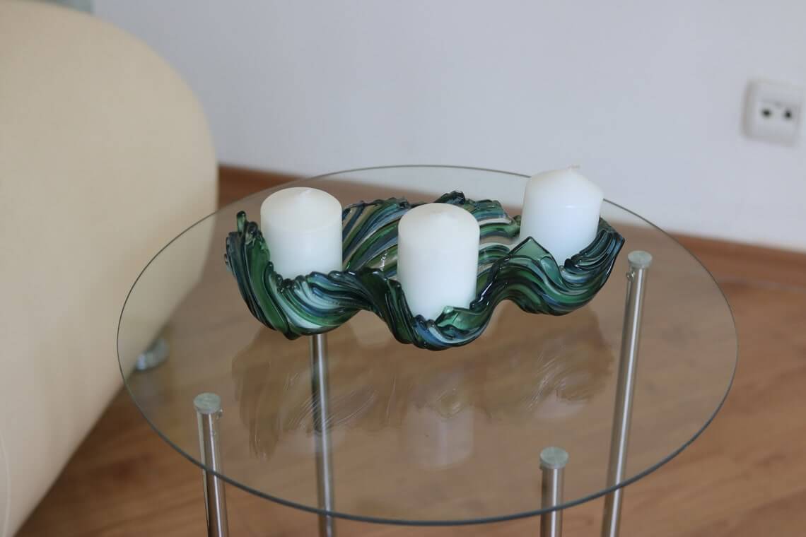 Catch a Wave Votive Glass Candle Holder