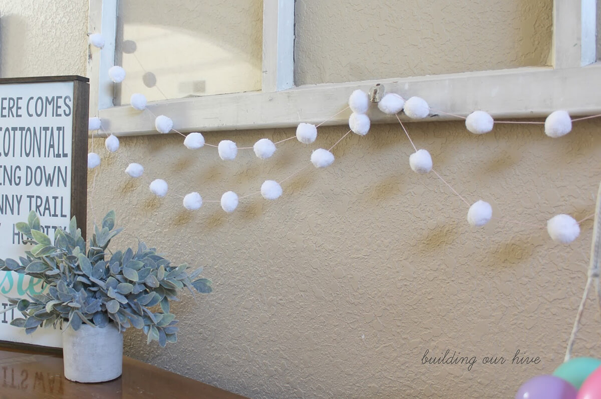 Kid-Friendly Bunny Tail Garland Craft