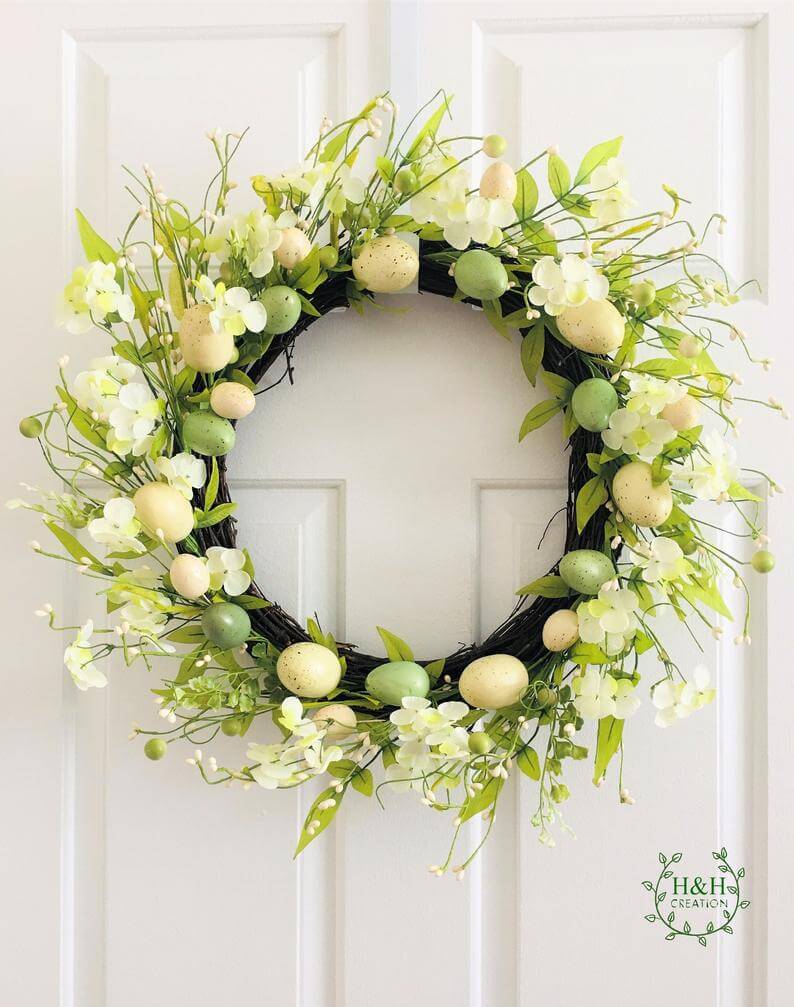 Delicate and Simple Shades of Green Wreath