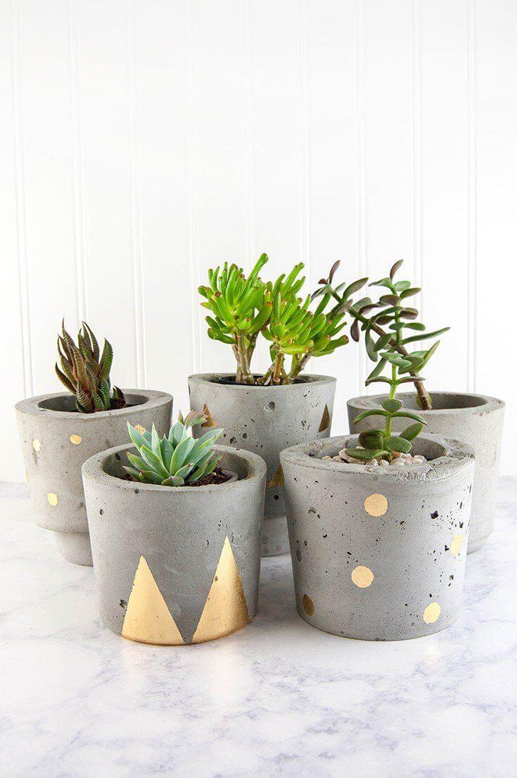 Glamorous Homemade Concrete Block Planters