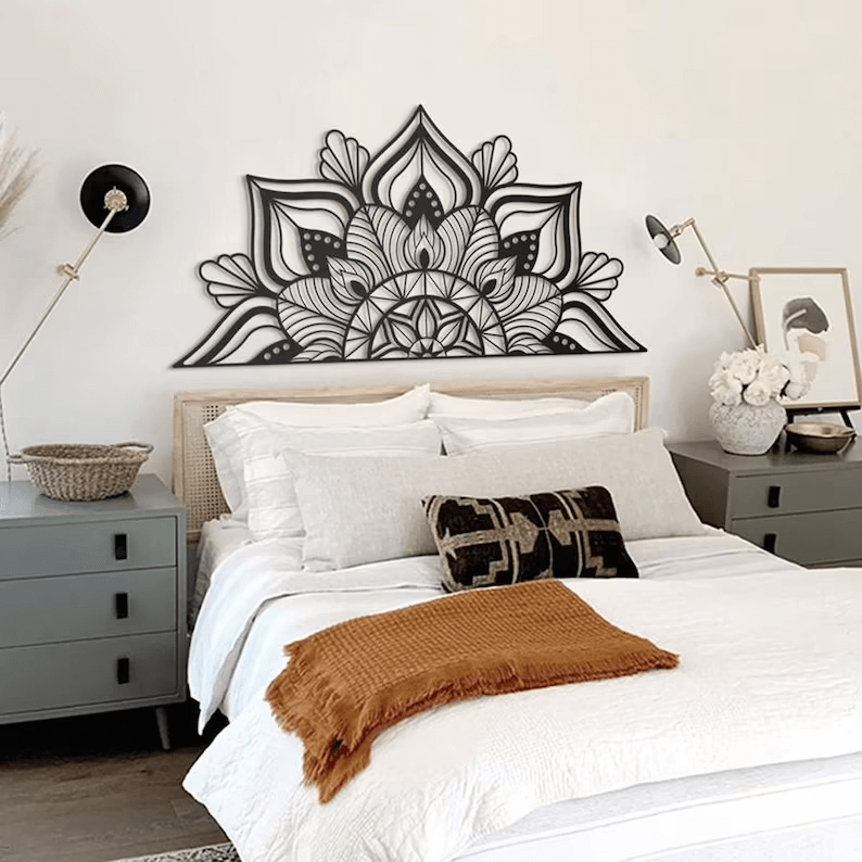 Lovely Lotus Metal Mandala Wall Art