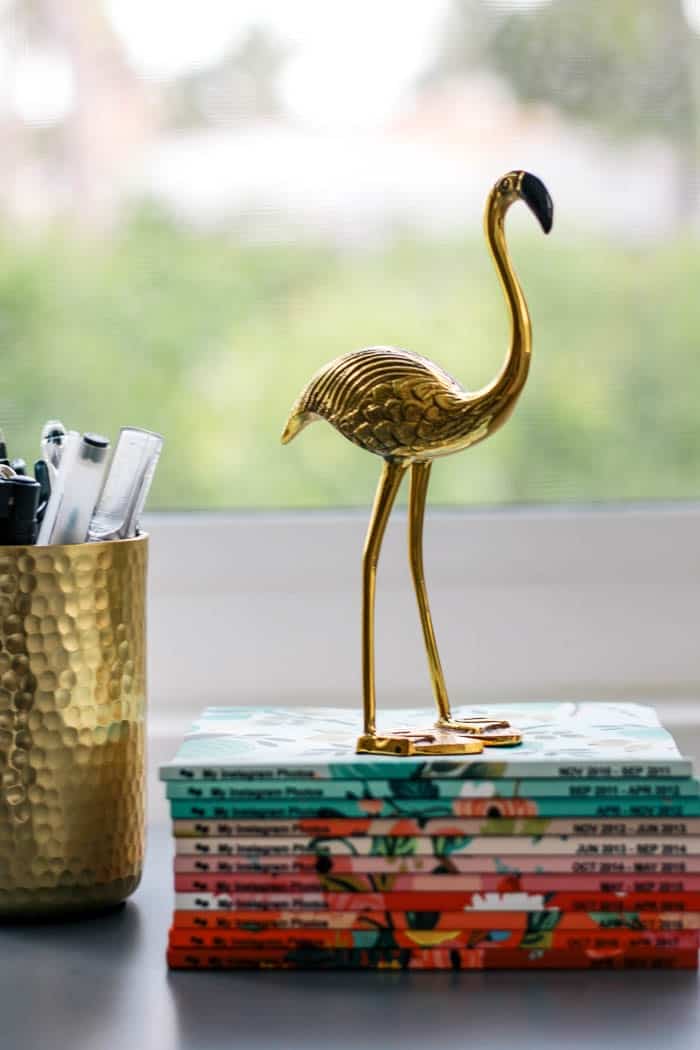 Adorable Small Golden Desk Accessories