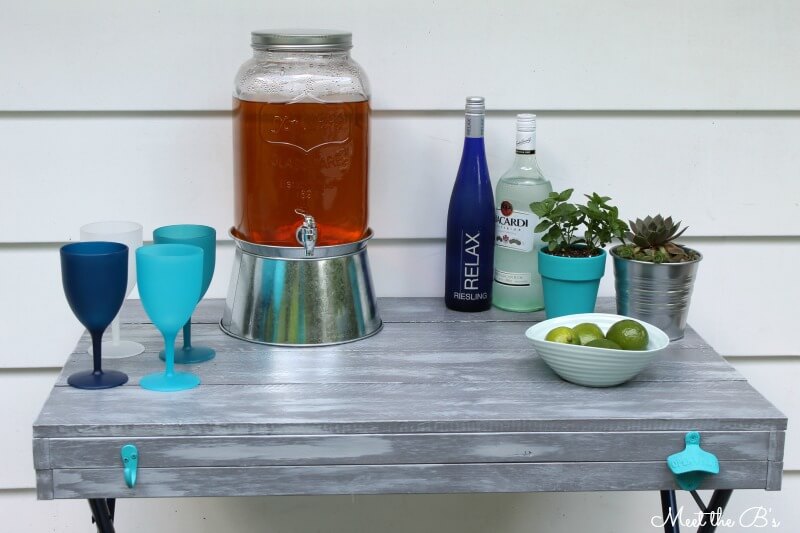 Awesome Upcycled Patio Bar Cart