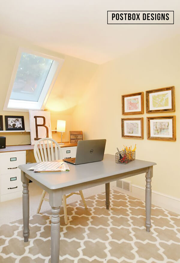 Contemporary Home Office Makeover Setup