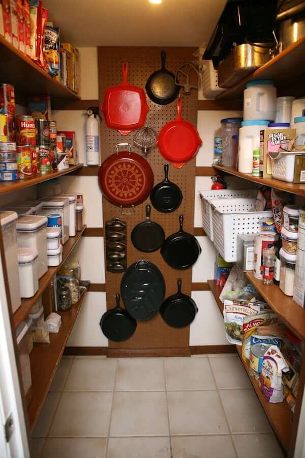 DIY Pegboard Storage for Pots and Pans