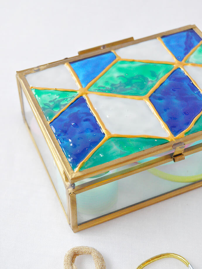 Faux Stained Glass Jewelry Box