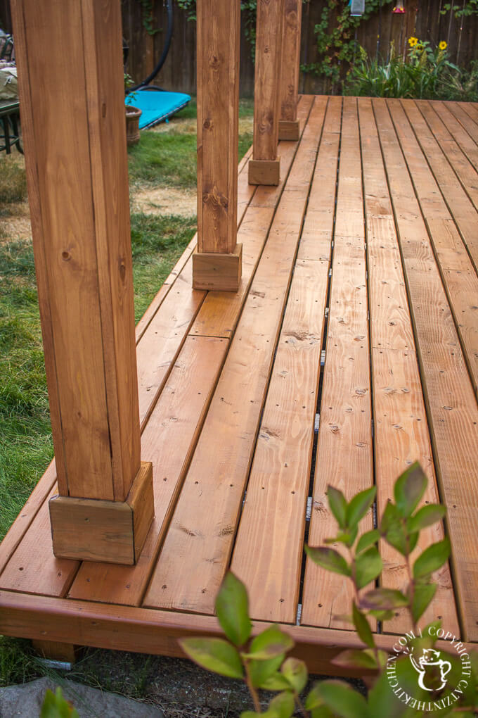 Concrete Slab Upgraded Covered Wood Deck