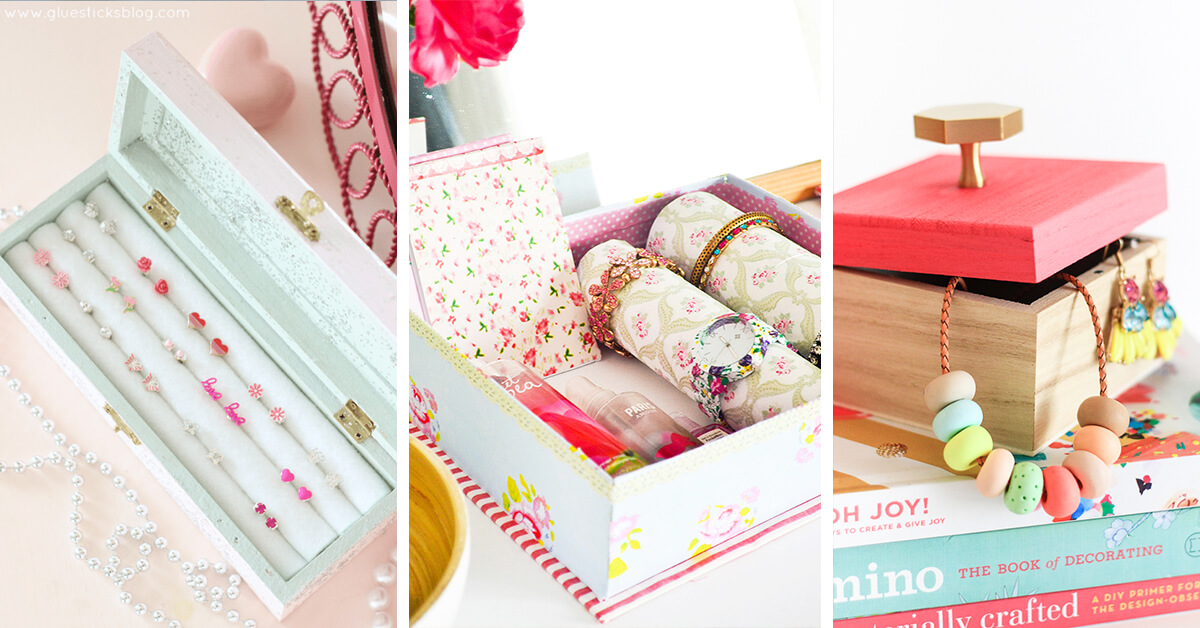 Featured image for 21 Pretty DIY Jewelry Box Ideas that will De-clutter Your Room