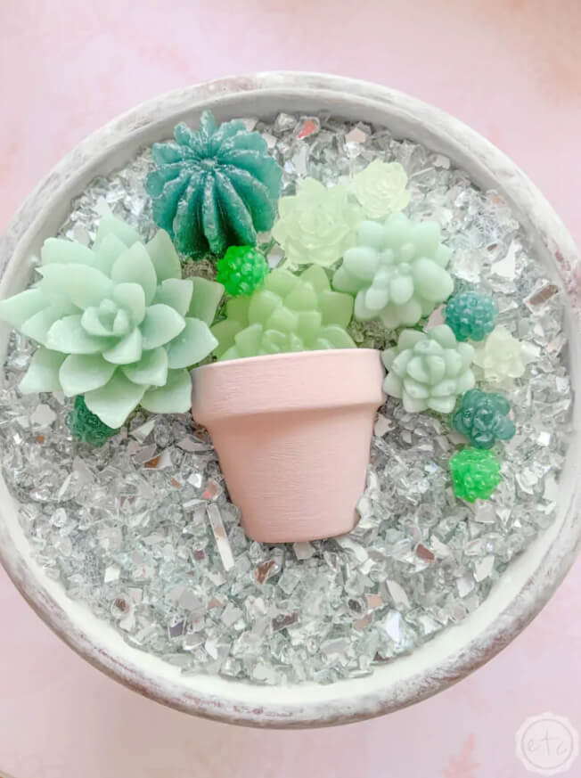 No Maintenance Resin Succulent Garden