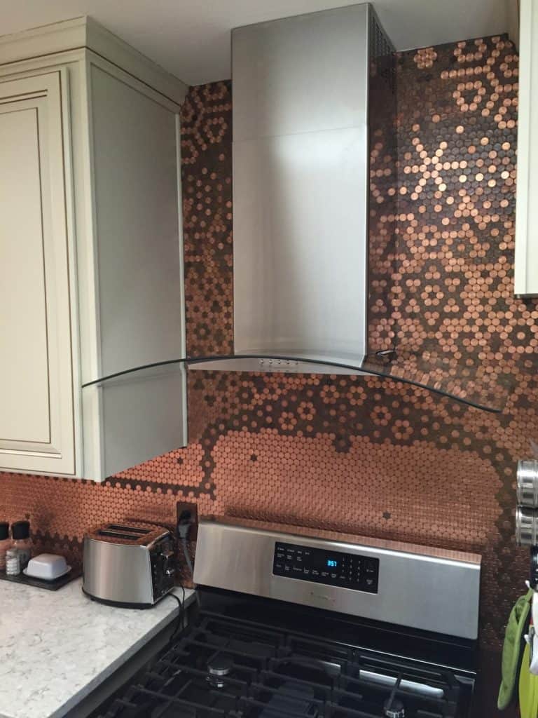 Creative Stars & Snowflake Penny Backsplash