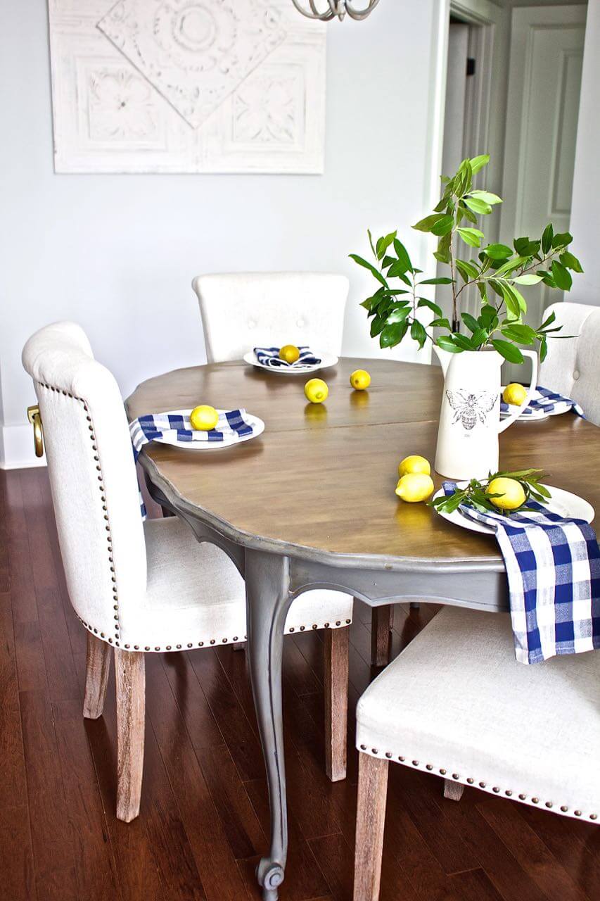 Modern Farmhouse Dining Table Makeover