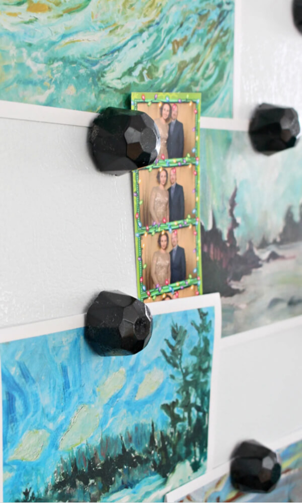 Faceted Onyx Resin Fridge Magnets