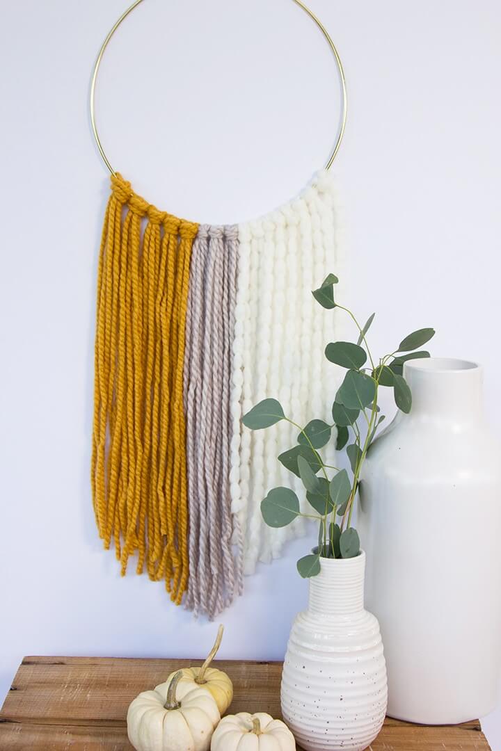 Elegant and Simple Modern Yarn Hoop Dreamcatcher