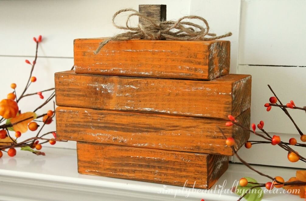 Pumpkin Theme Wood Scrap Decor