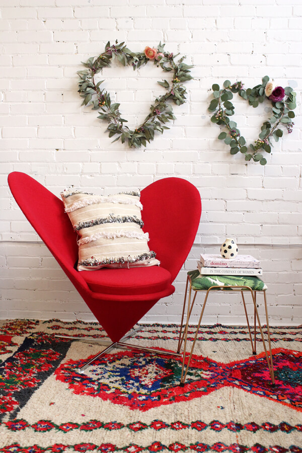 Leafy Heart Shaped Wreath on Wall