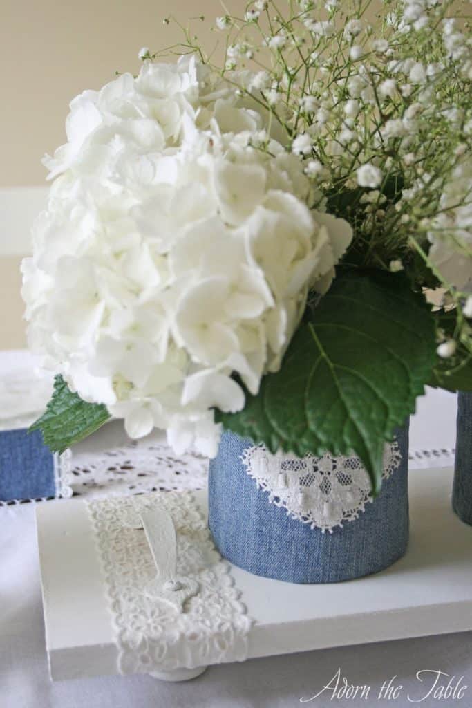 Coffee Can Denim Flower Vase