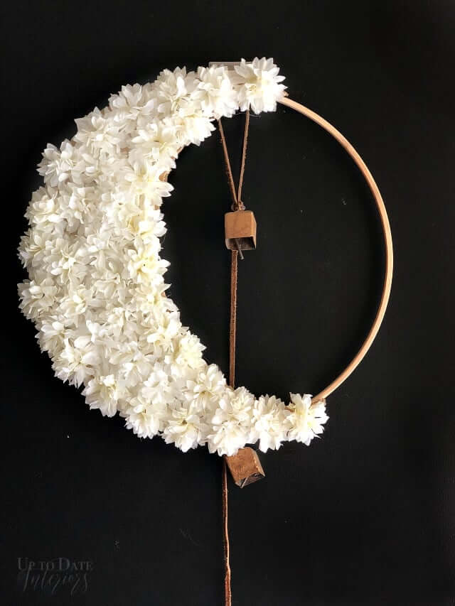 Breathtaking Crescent Floral Moon Wreath