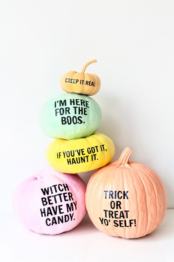 DIY Sweet Painted Pun-Kins Artwork