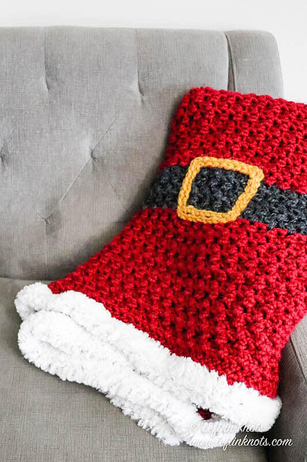 Beautiful Crochet Santa Blanket Gift