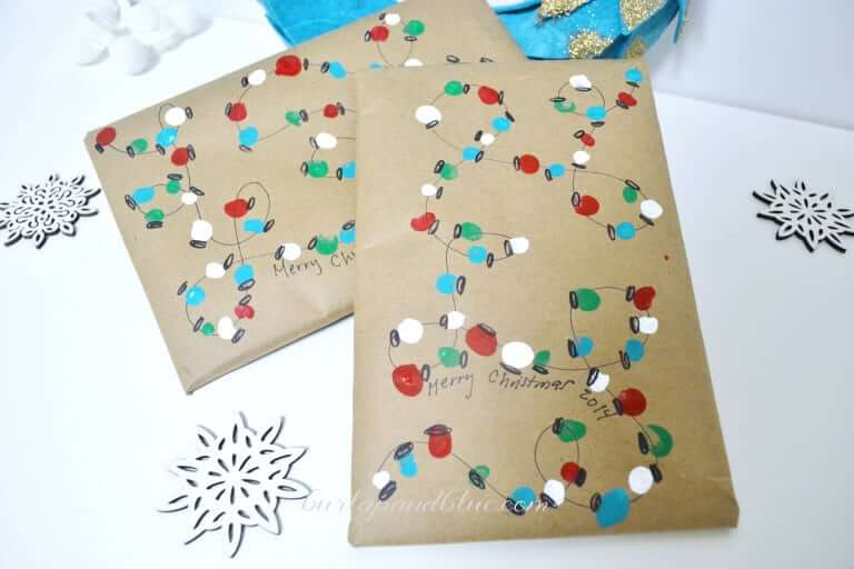 Holiday Lights Gift Wrap Design