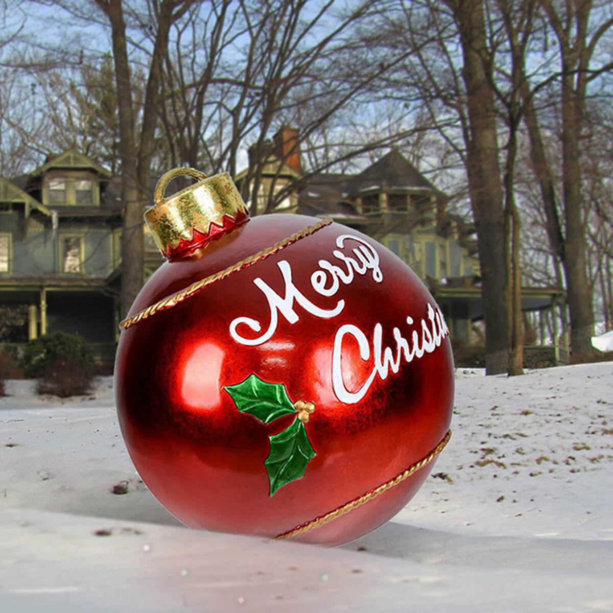 Classy Merry Christmas 24-Inch Inflatable Christmas Ornament