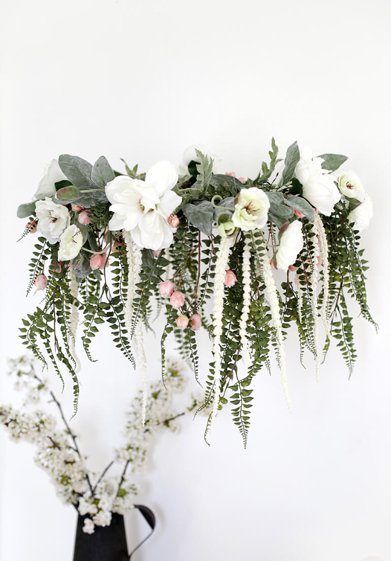 DIY Floral Chandelier