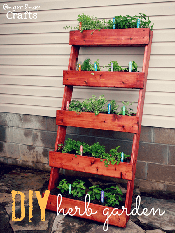 Ascending Vertical Herb Garden Layout