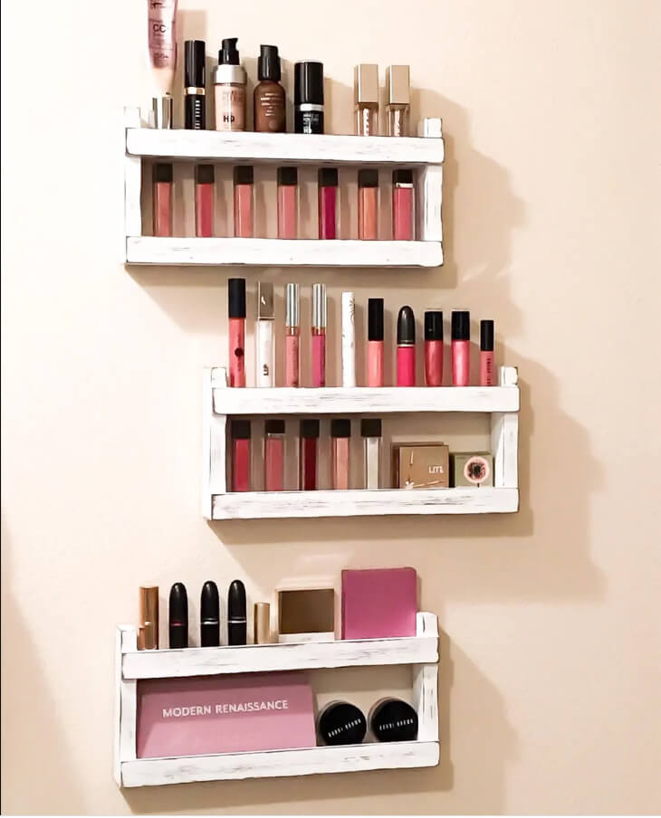 Saving Space with Wall-Mounted Handmade Makeup Organizers