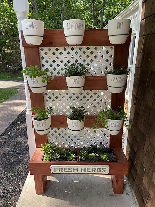 Creative Vertical Herb Garden Design