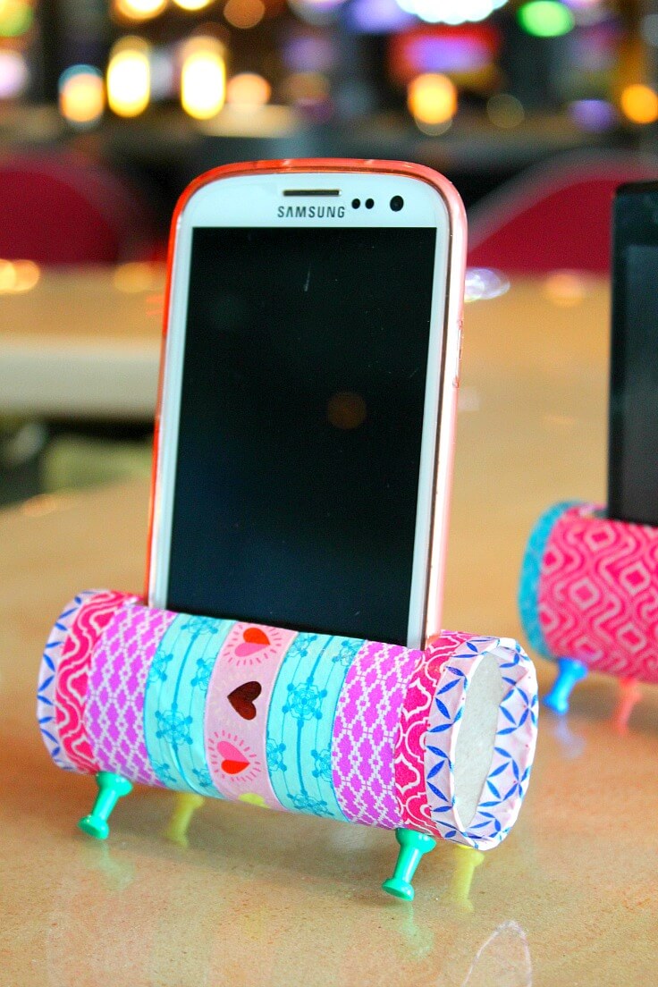 Eco-Friendly Washi Tape Phone Holder