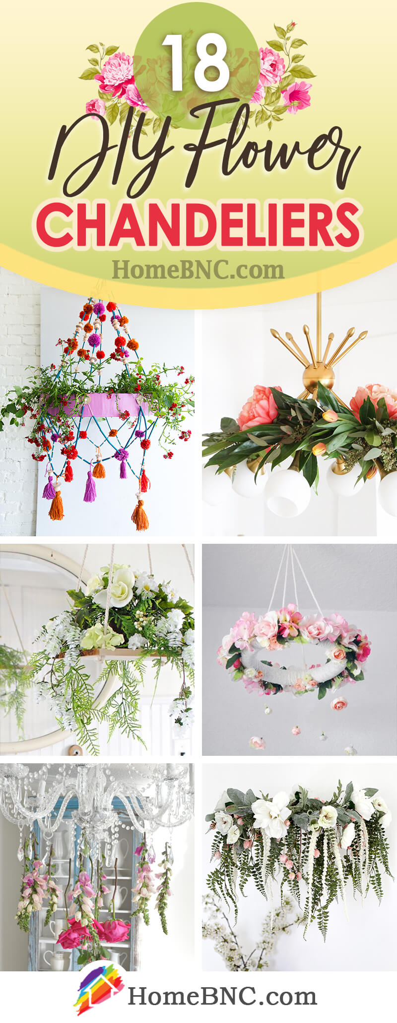 Best DIY Flower Chandelier Ideas