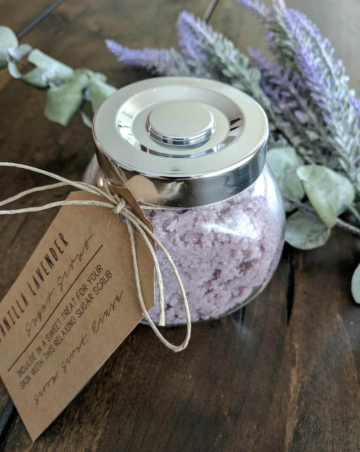 Relaxing with Vanilla Lavender Sugar Scrub