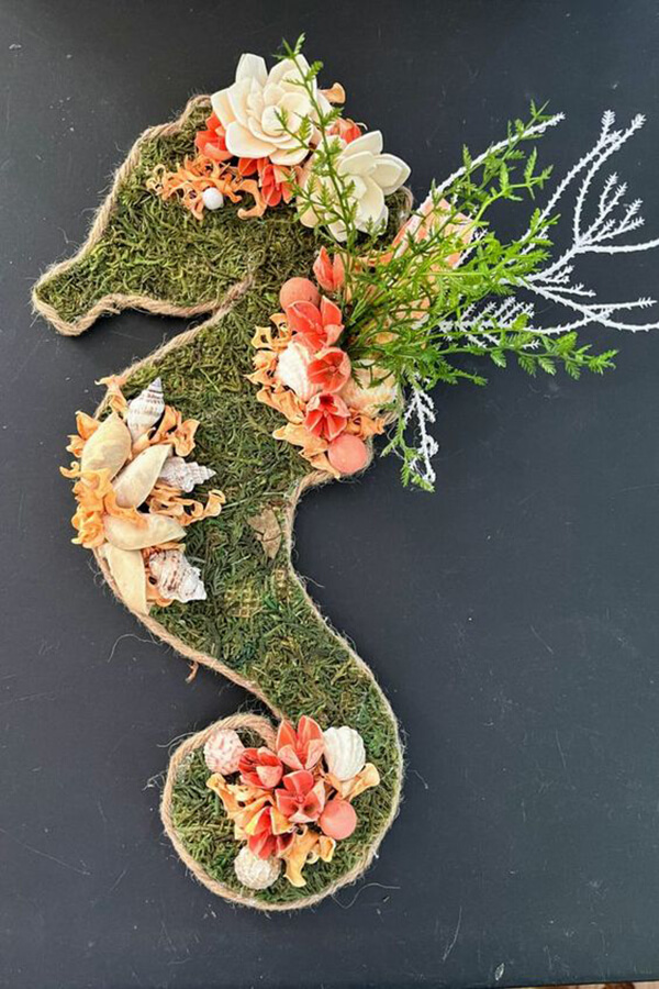 Beautiful Seahorse Theme Summer Wreath