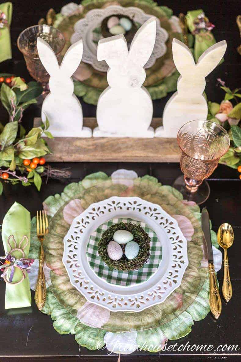 Easter Bunny Dinner Table Decor