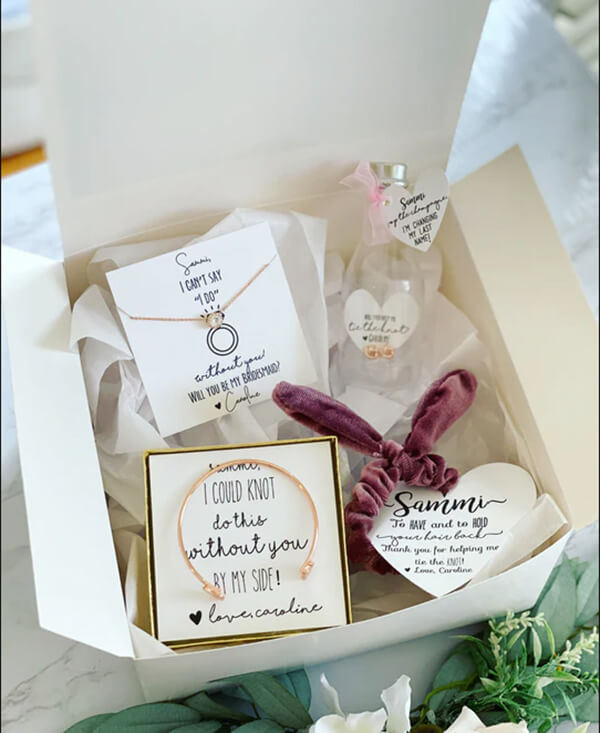 Unique Wine Surprise Bridesmaid Box Proposal