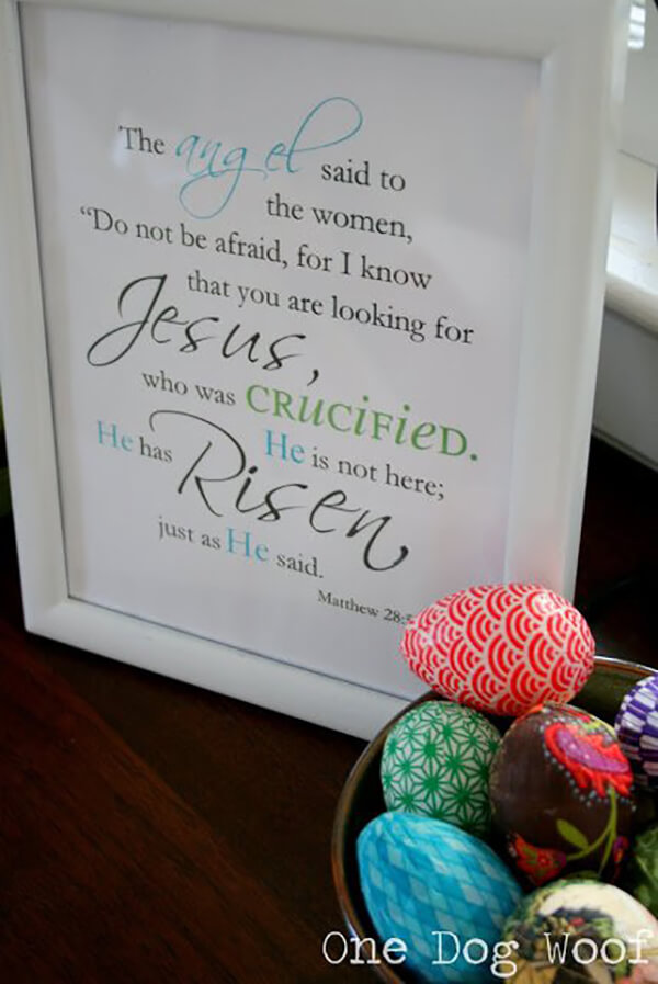 Bible Verse Christian Easter Decor Ideas