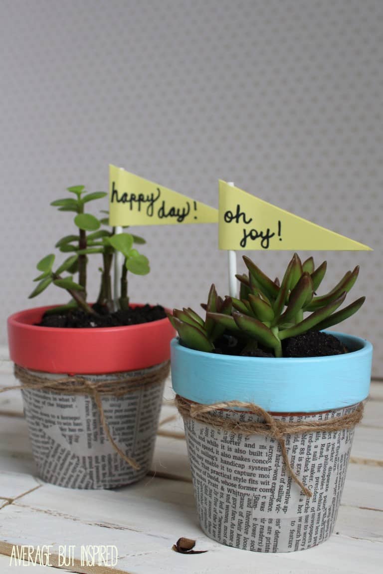 Cute Newspaper Flower Pot Design